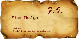 Fles Ibolya névjegykártya